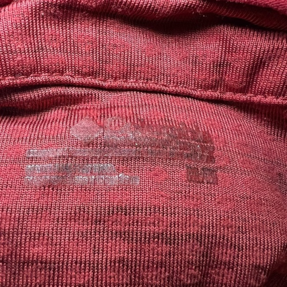 Columbia 1/4 Zip Men M Textured Nubby Red Thumbholes Fleece Like Pullover - Picture 3 of 6